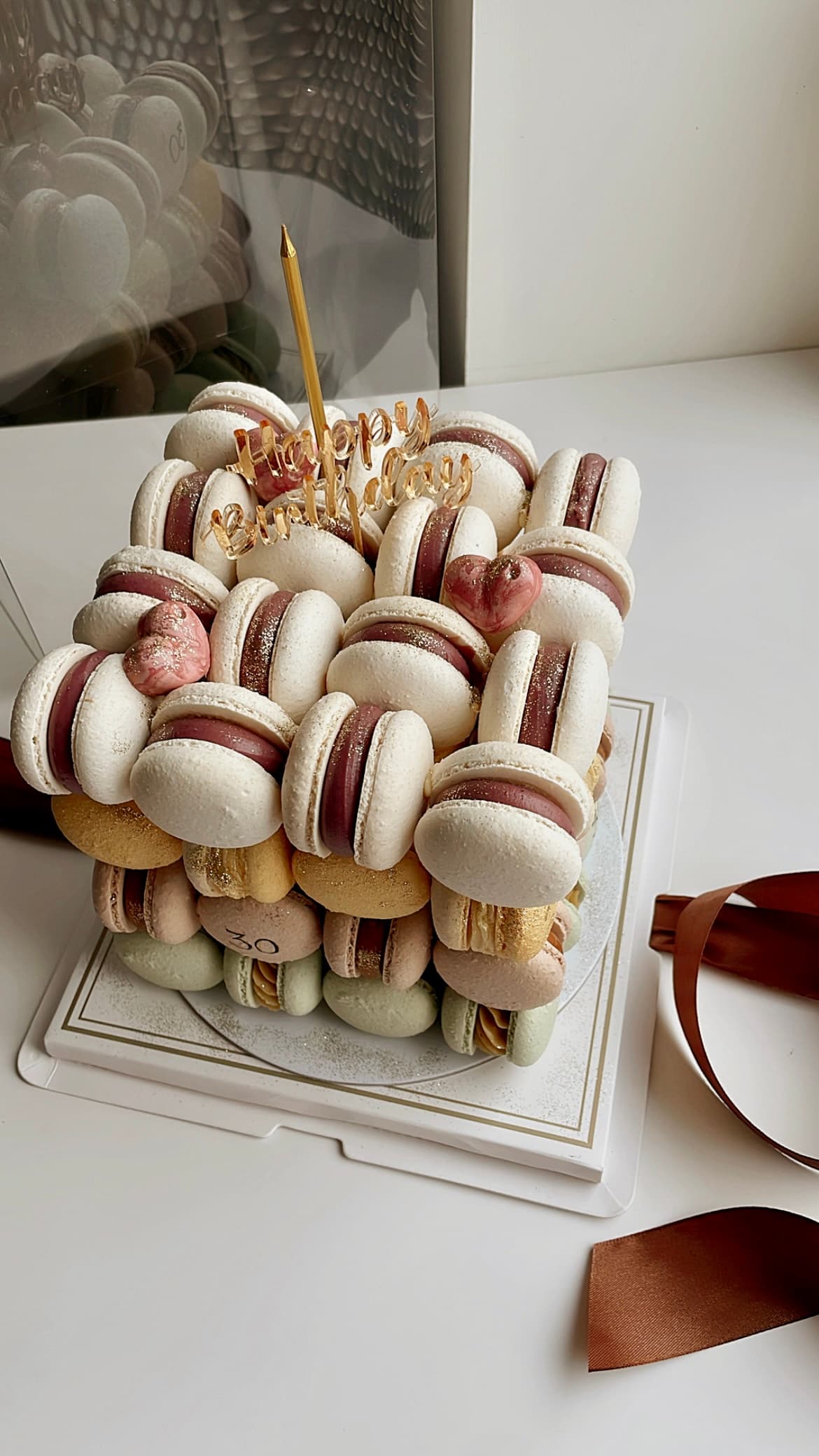 Macaron Cube Cake